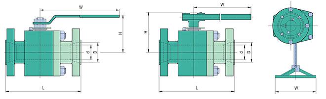 Class 150LB-300LB Floating Ball Valve, Full Bore